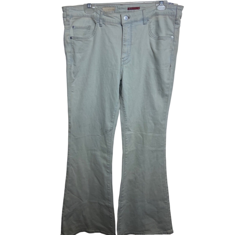 Pilcro Anthropologie High Rise Bootcut Flare Stretch Pants Wide Leg Retro NWR - Picture 2 of 11